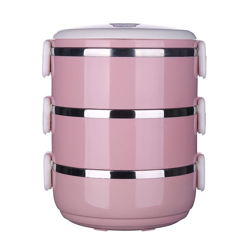Multi-Layer Heat Preservation Stainless Steel Leakproof Lunch Box Food Container(random color) -