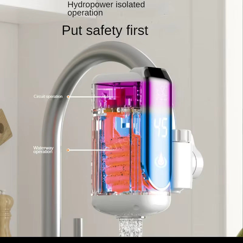 3000W Electric Water Heater Tap Instant Hot Water Faucet Heater Cold Heating Faucet Tankless Instantaneous Water Heater