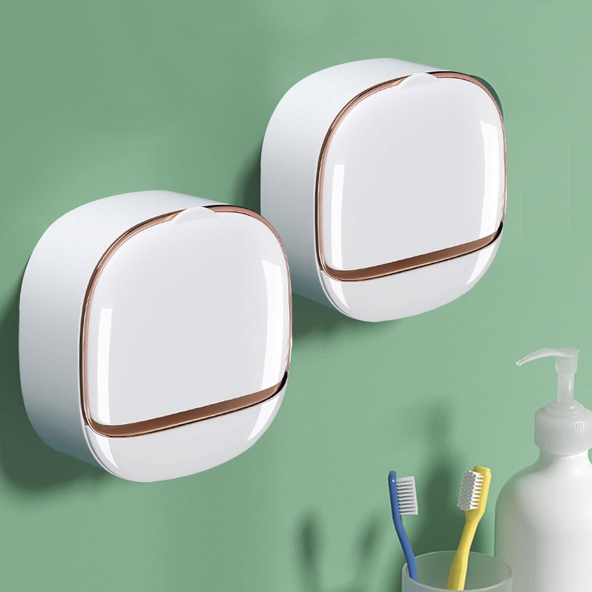 Luxury Wall Mounted Soap Holder With Drain Tray