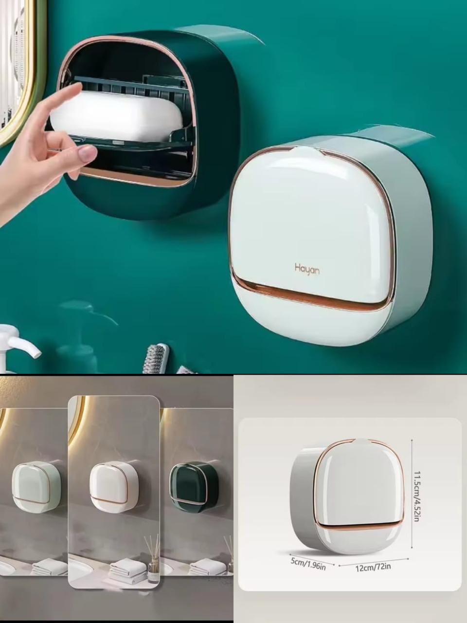 Luxury Wall Mounted Soap Holder With Drain Tray