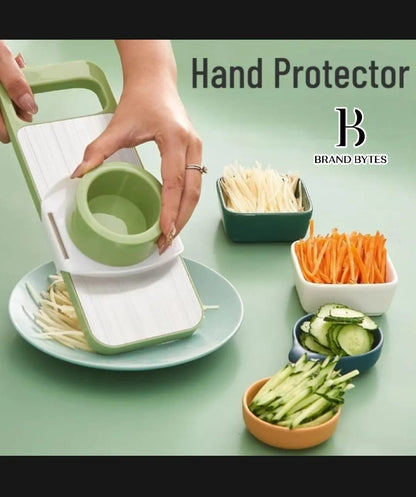 5-in-1 Multi-Functional Vegetable Slicer & Grater – Adjustable Mandoline Cutter
