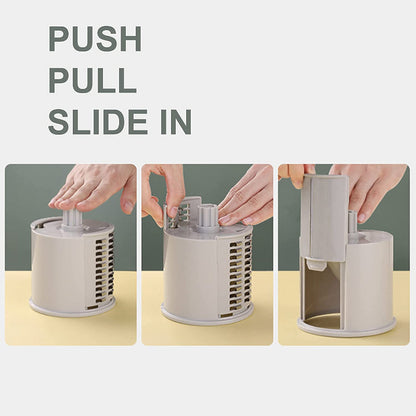 Multi-Function Vegetable Cutter & Slicer with Stainless Steel Blades – Manual Vegetable Chopper