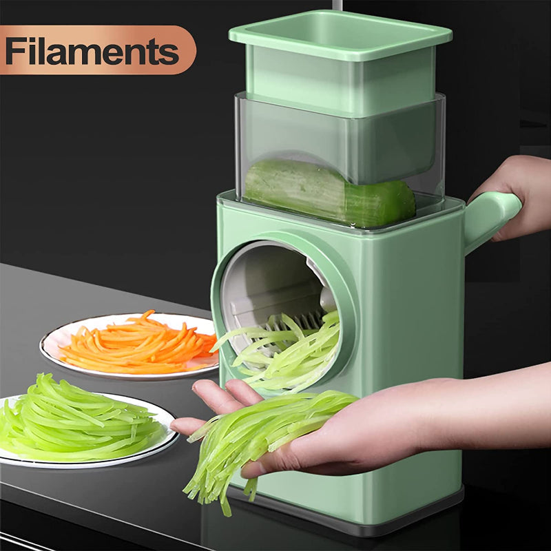 Multi-Function Vegetable Cutter & Slicer with Stainless Steel Blades – Manual Vegetable Chopper