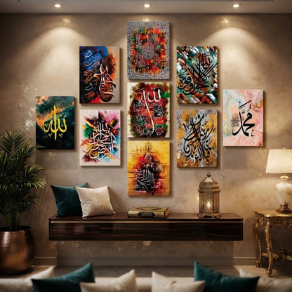 9 Piece Photo Tile Wall Art for Living Room