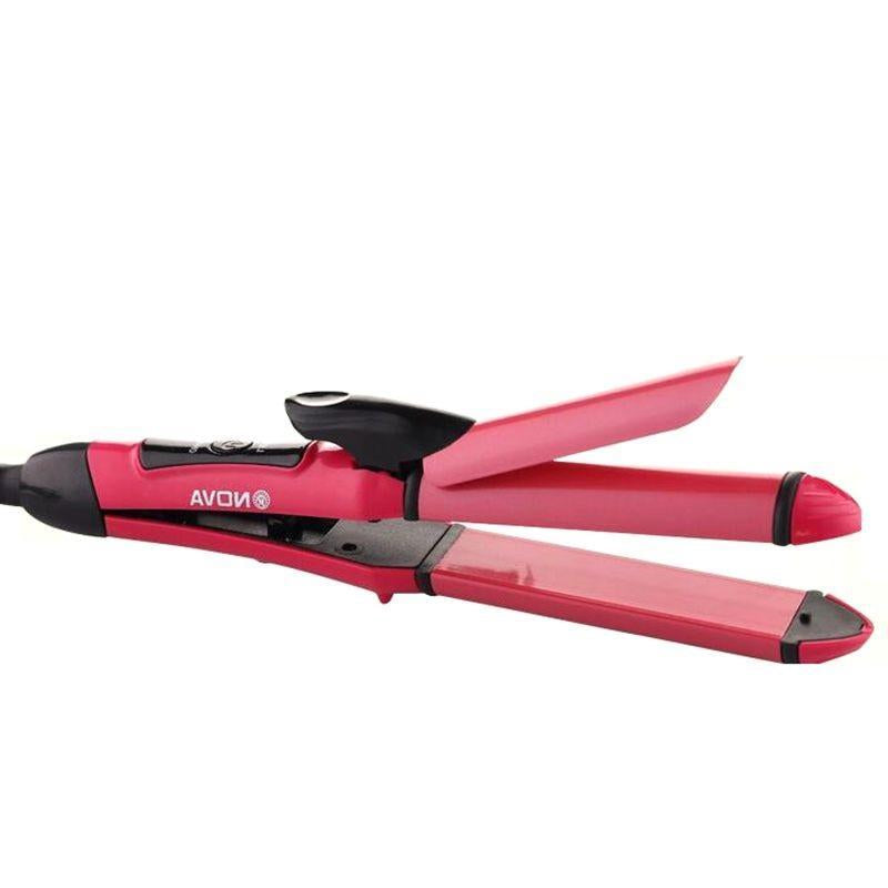 Nova NH-2009 2-in-1 Hair Straightener and Curler with Ceramic Plates