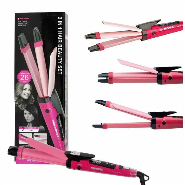 Nova NH-2009 2-in-1 Hair Straightener and Curler with Ceramic Plates